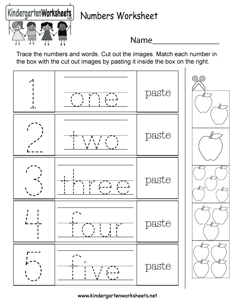Free Printable Numbers Worksheet For Kindergarten - Free Printable Name Worksheets For Kindergarten