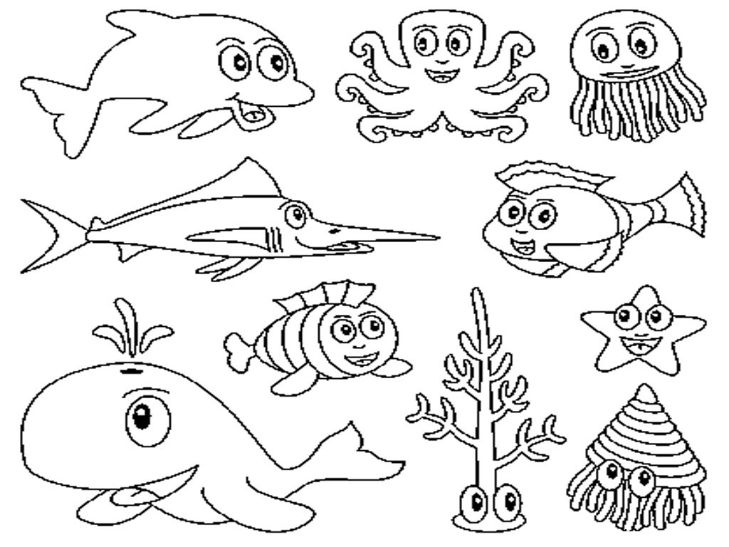 Free Printable Ocean Coloring Pages For Kids - Free Printable Sea Creature Templates