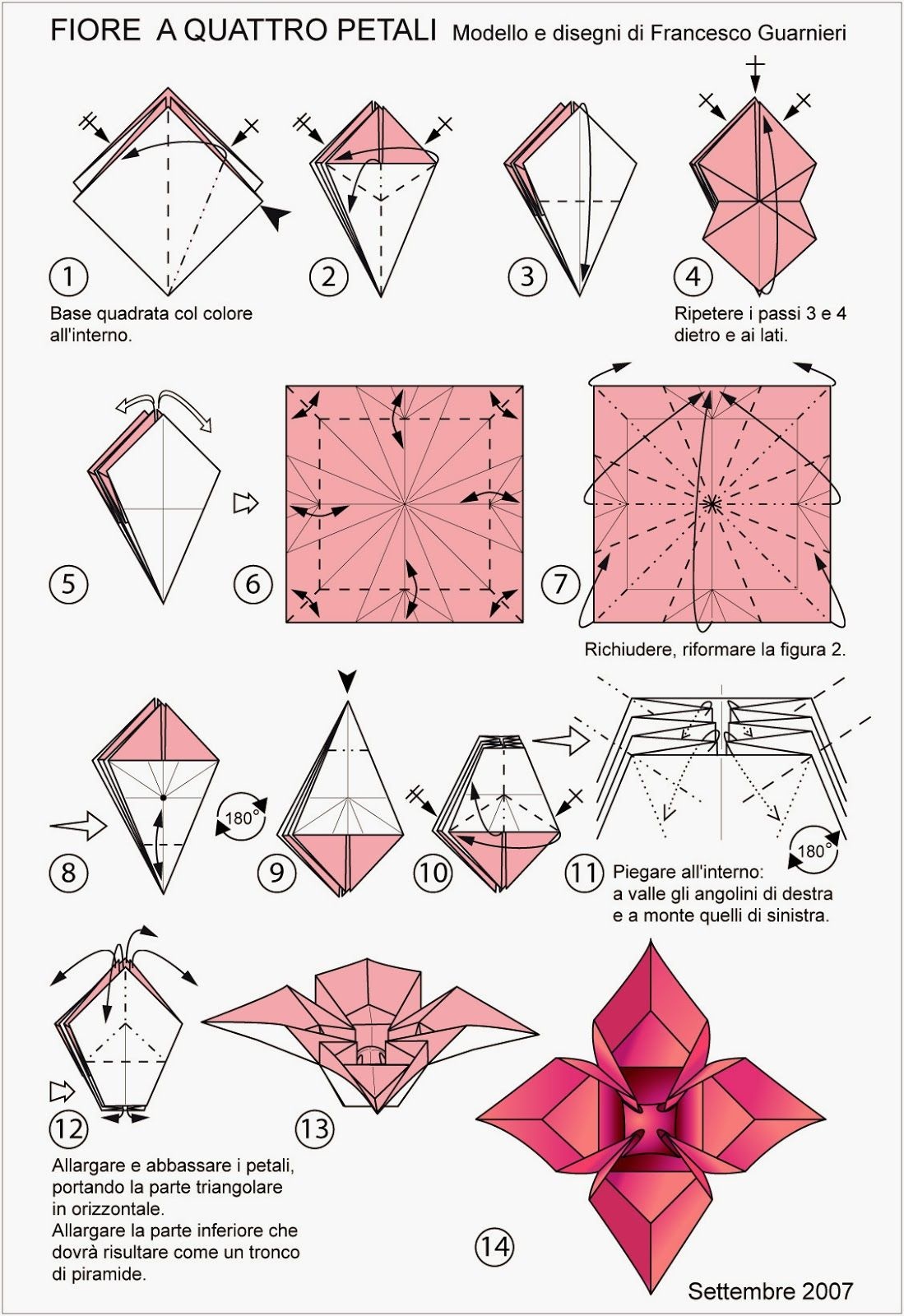 Free Printable Origami Rose | Paper Flower | Origami Flowers - Printable Origami Instructions Free
