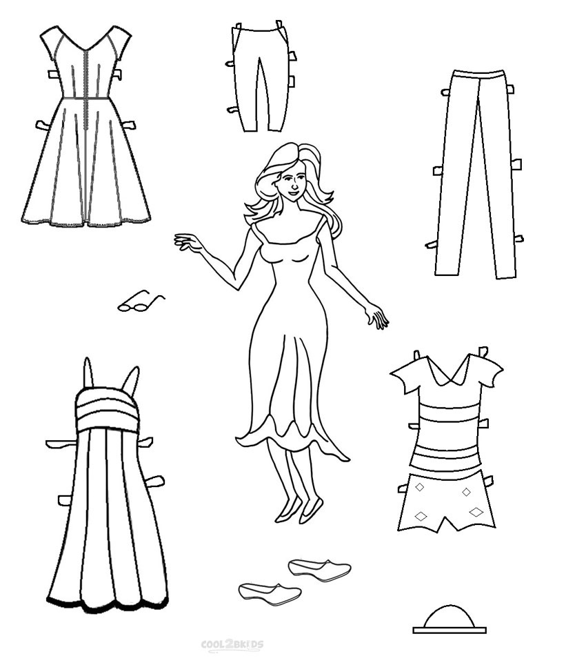 Free Printable Paper Doll Templates | Cool2Bkids - Free Printable Paper Doll Coloring Pages
