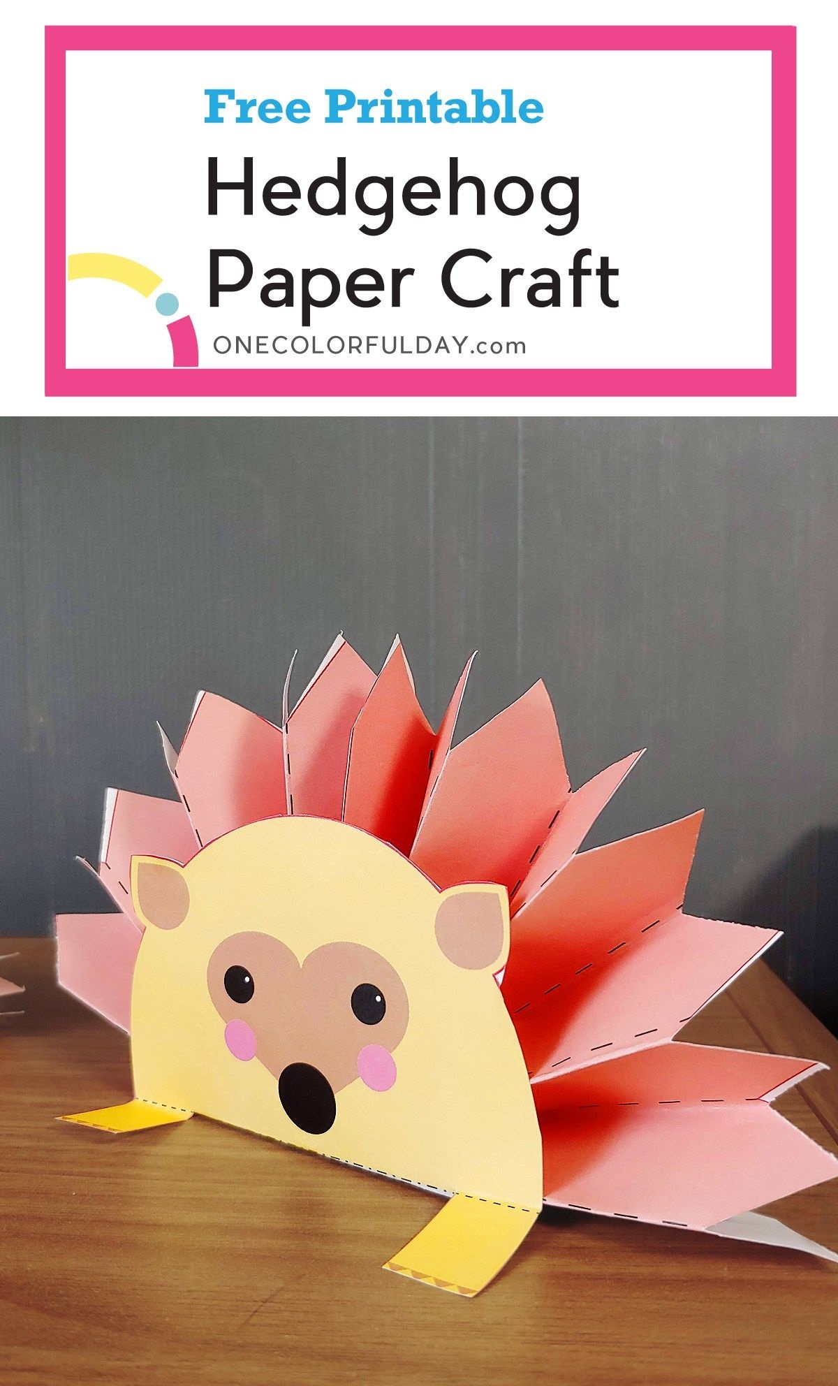 Free Printable Paper Hedgehog Craft | Kids Crafts | Hedgehog Craft - Free Printable Paper Crafts