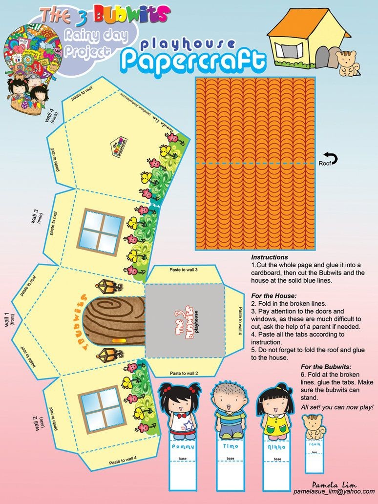 Free Printable Papercraft House~Pammylim On Deviantart | Free - Printable Paper Crafts Free