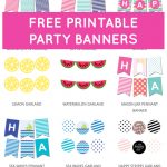 Free Printable Party Banners From @chicfetti | Free Printables   Free Printable Birthday Banner