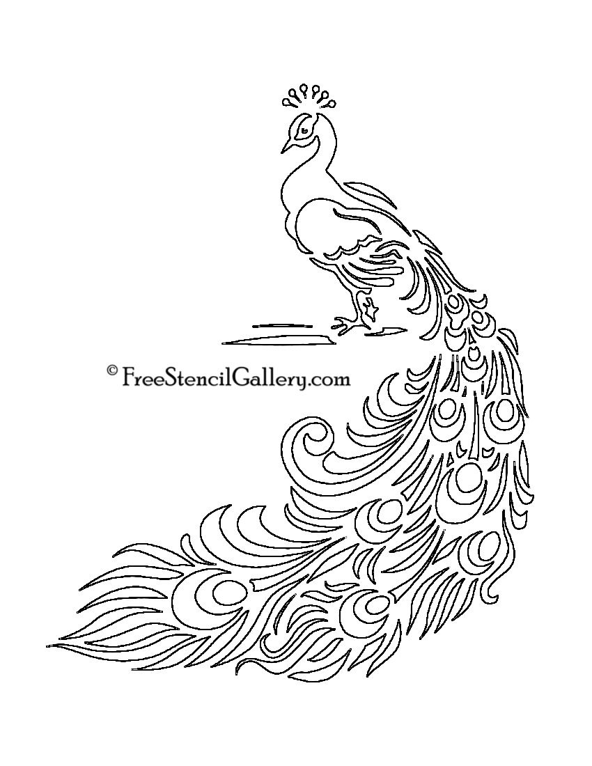 Free Printable Peacock Template | Free Stencil Gallery | Artsy - Free Printable Lace Stencil