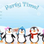 Free Printable Penguin Winter Or Holiday Invitation Template From   Free Printable Penguin Template