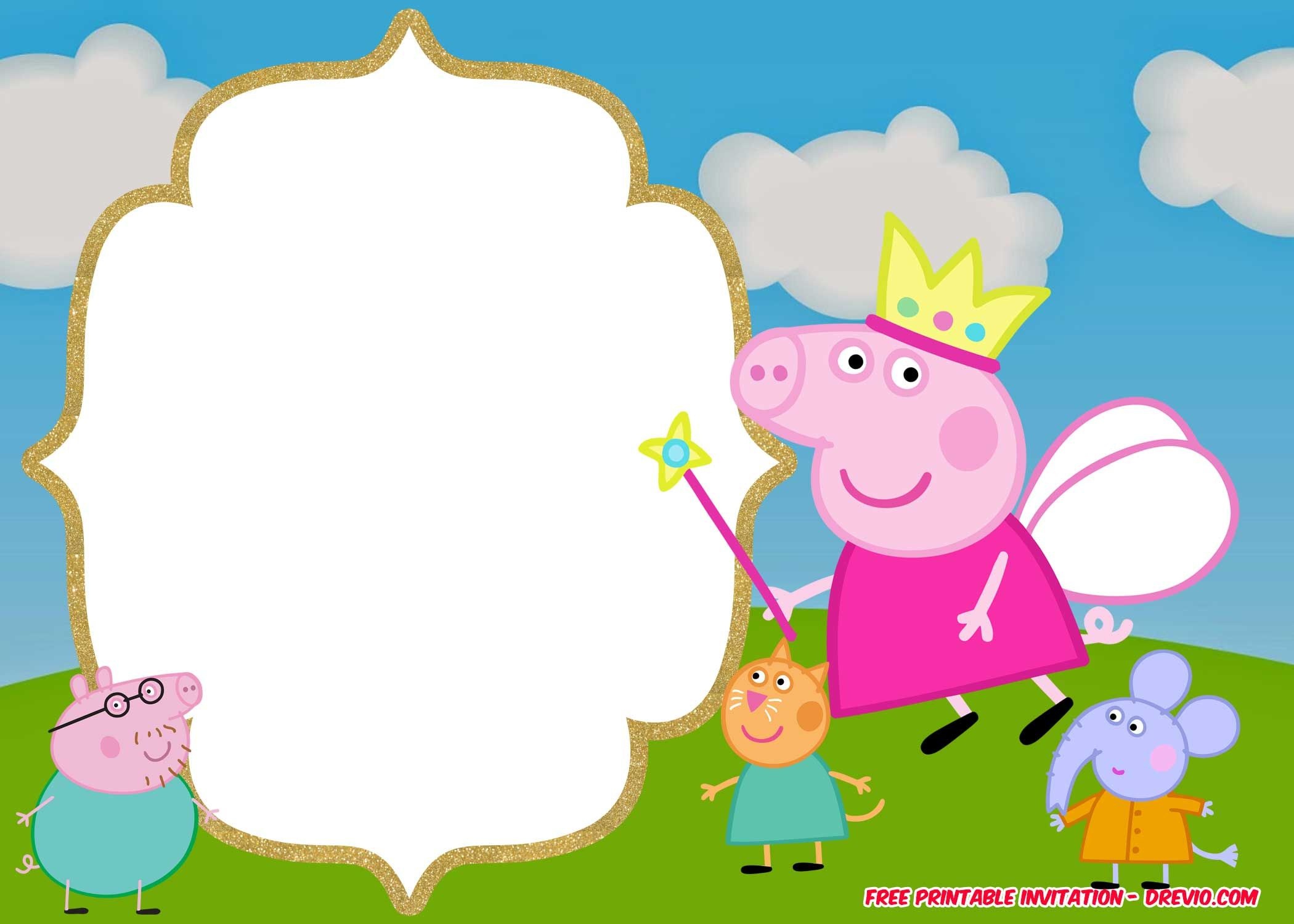 Free Printable Peppa Pig Invitation | Vanida Elizabeth Diego - Peppa Pig Character Free Printable Images