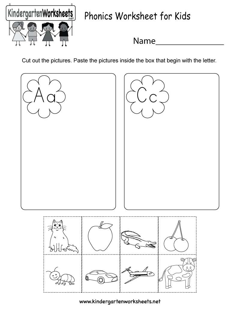 Free Printable Phonics Worksheet For Kids For Kindergarten - Phonics Pictures Printable Free