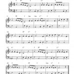 Free Printable Piano Sheet Music | Free Sheet Music Scores: Easy   Free Printable Frosty The Snowman Sheet Music