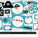 Free Printable Pirate Party Invitations Templates | Birthday In 2019   Free Printable Pirate Cupcake Toppers