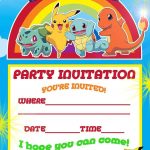 Free Printable Pokemon Birthday Party Invitations | Party Ideas   Pokemon Invitations Printable Free