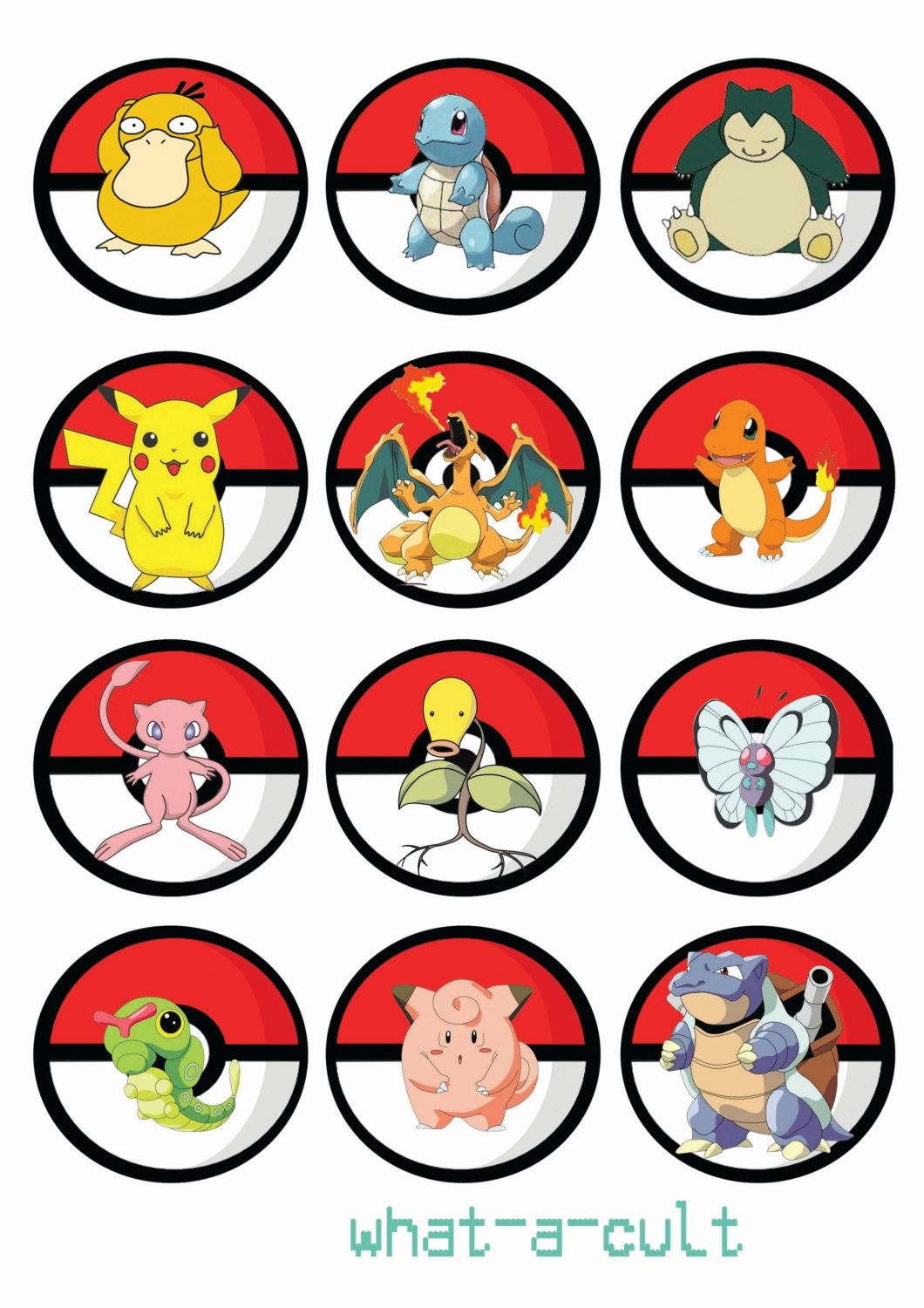 Free Printable Pokemon Cupcake Toppers | Cupcake - Pokemon Birthday - Free Printable Pokemon Pictures