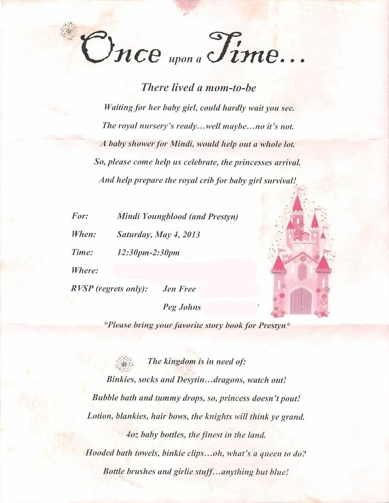 Free Printable Princess Baby Shower Invitations Famous Bottle - Free Printable Princess Baby Shower Invitations