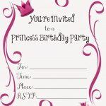 Free Printable Princess Birthday Party Invitations #freeprintables   Free Printable Birthday Party Invitations With Photo