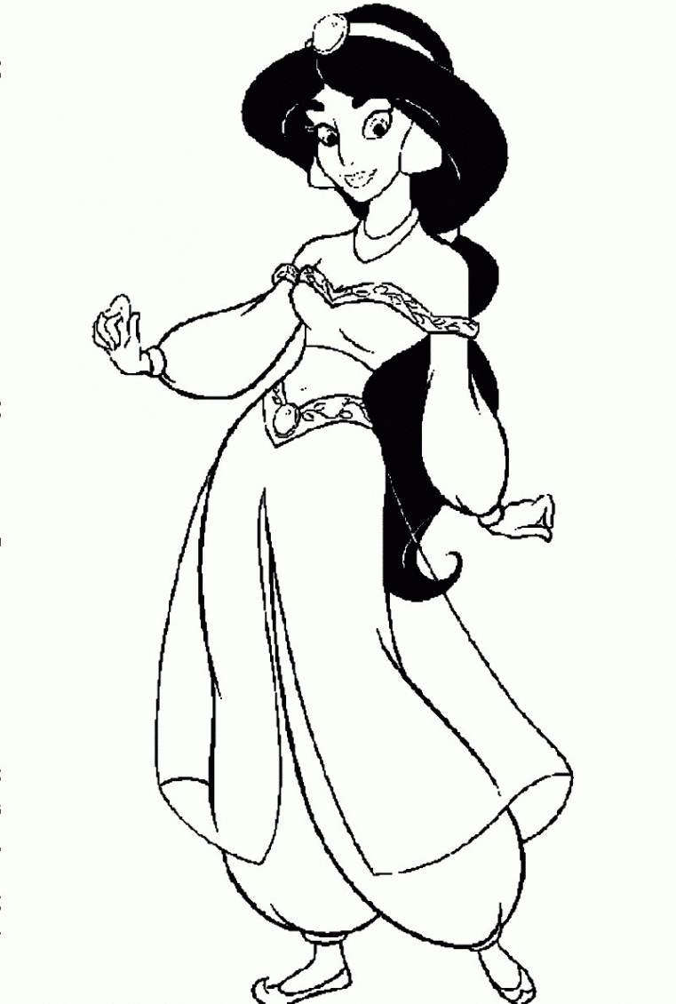 Free Printable Princess Coloring Pages Inspirational Disney Princess - Free Printable Princess Jasmine Coloring Pages