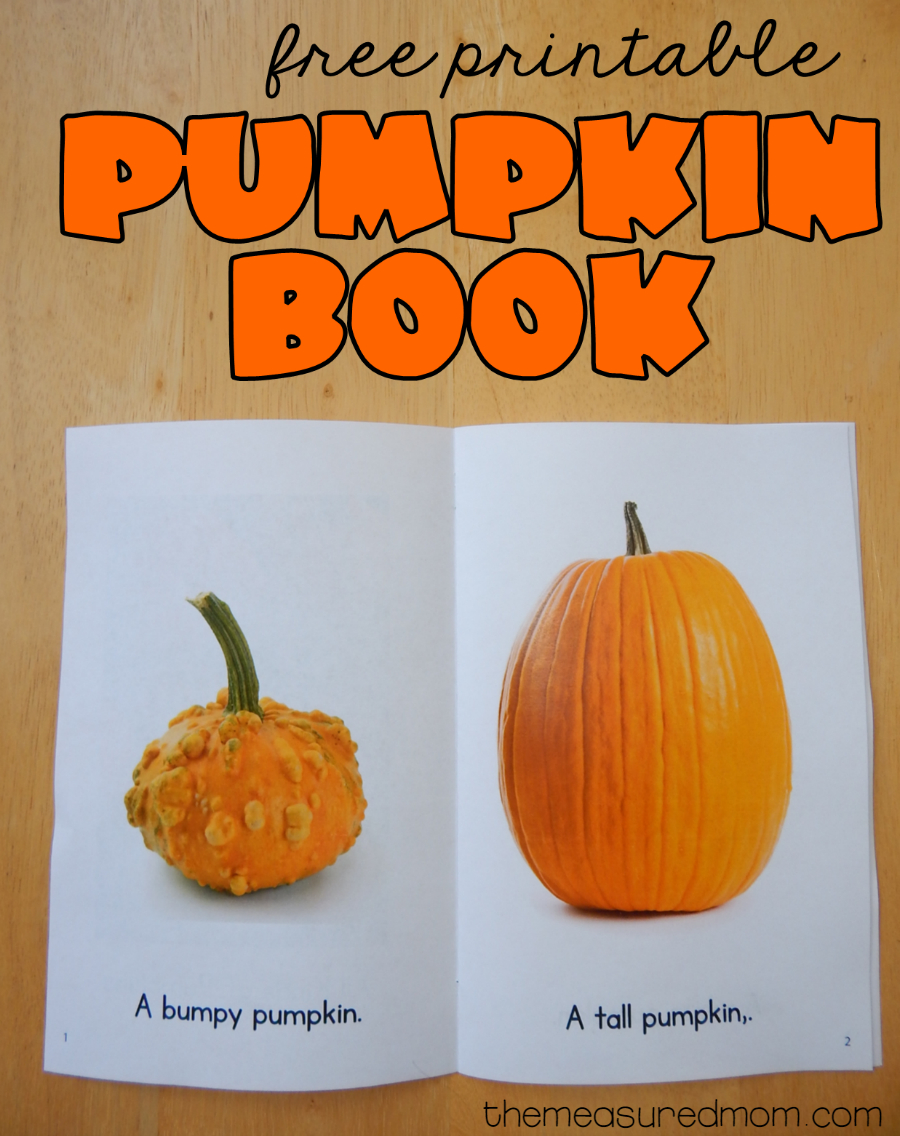 Free Printable Pumpkin Book - The Measured Mom - Free Printable Pumpkin Books