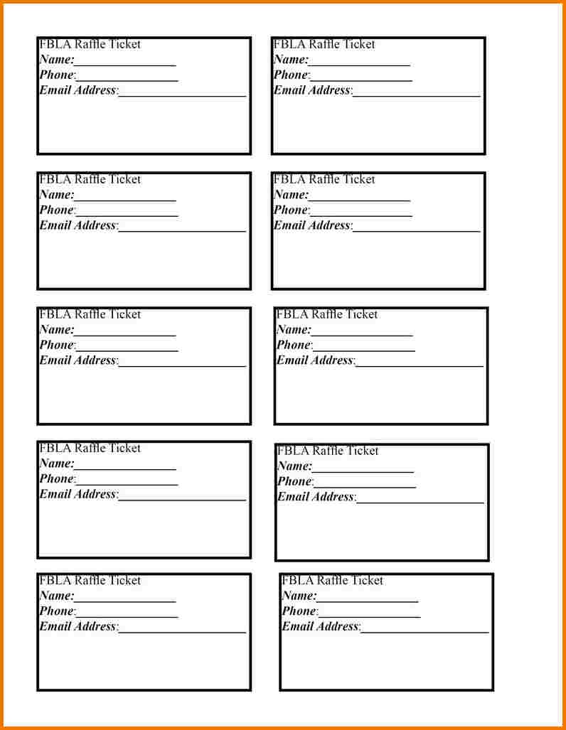 Free Printable Raffle Ticket Template | Authorization Letter Pdf - Free Printable Tickets