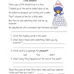 Free Printable Reading Comprehension Worksheets For Kindergarten   Free Printable Reading Worksheets