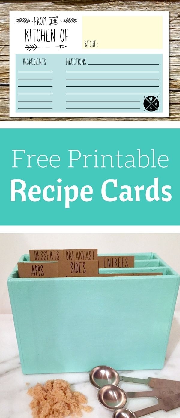 Free Printable Recipe Cards | Share Your Craft | Printable Recipe - Free Printable Recipe Dividers