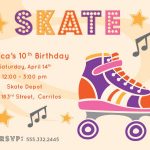 Free Printable Roller Skating Party Invitations | Laylas Birthday   Free Printable Skating Invitations