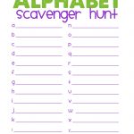 Free Printable Scavenger Hunt | Alphabet Scavenger Hunt | Best   Free Printable Scavenger Hunt For Kids