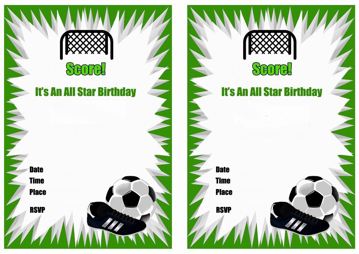 Free Printable Soccer Birthday Party Invitations | Arzis Favorite - Free Printable Soccer Birthday Invitations