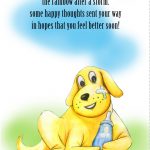 Free Printable   'some Happy Thoughts' Get Well Card | Get Well   Free Printable Get Well Soon Cards