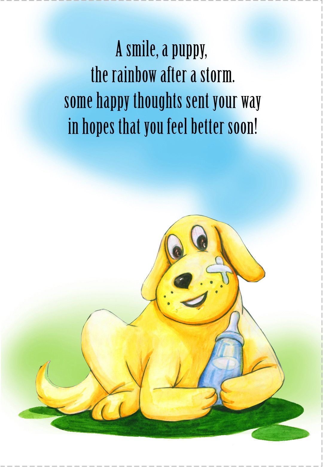 Free Printable - &amp;#039;some Happy Thoughts&amp;#039; Get Well Card | Get Well - Free Printable Get Well Soon Cards