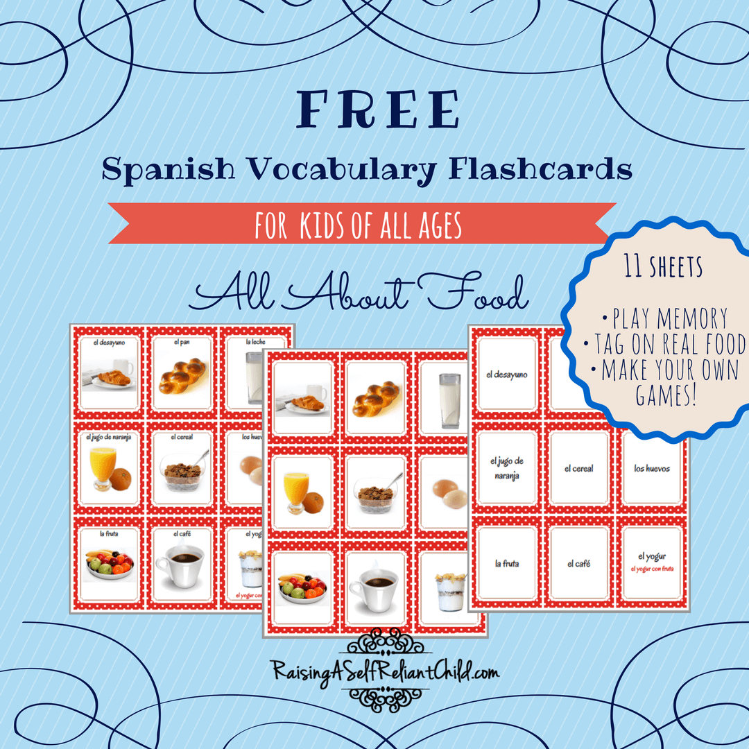 Free Printable Spanish Vocabulary Flashcards | Spanish | Spanish - Free Printable Vocabulary Flashcards