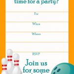 Free Printable Sports Birthday Party Invitations Templates | Dakota   Free Printable Bowling Invitation Templates
