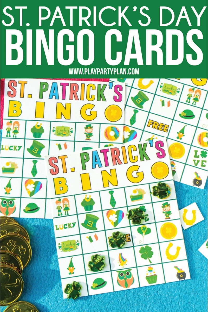 Free Printable St. Patrick&amp;#039;s Day Bingo Cards - Play Party Plan - Free Printable St Patrick&amp;amp;#039;s Day Card