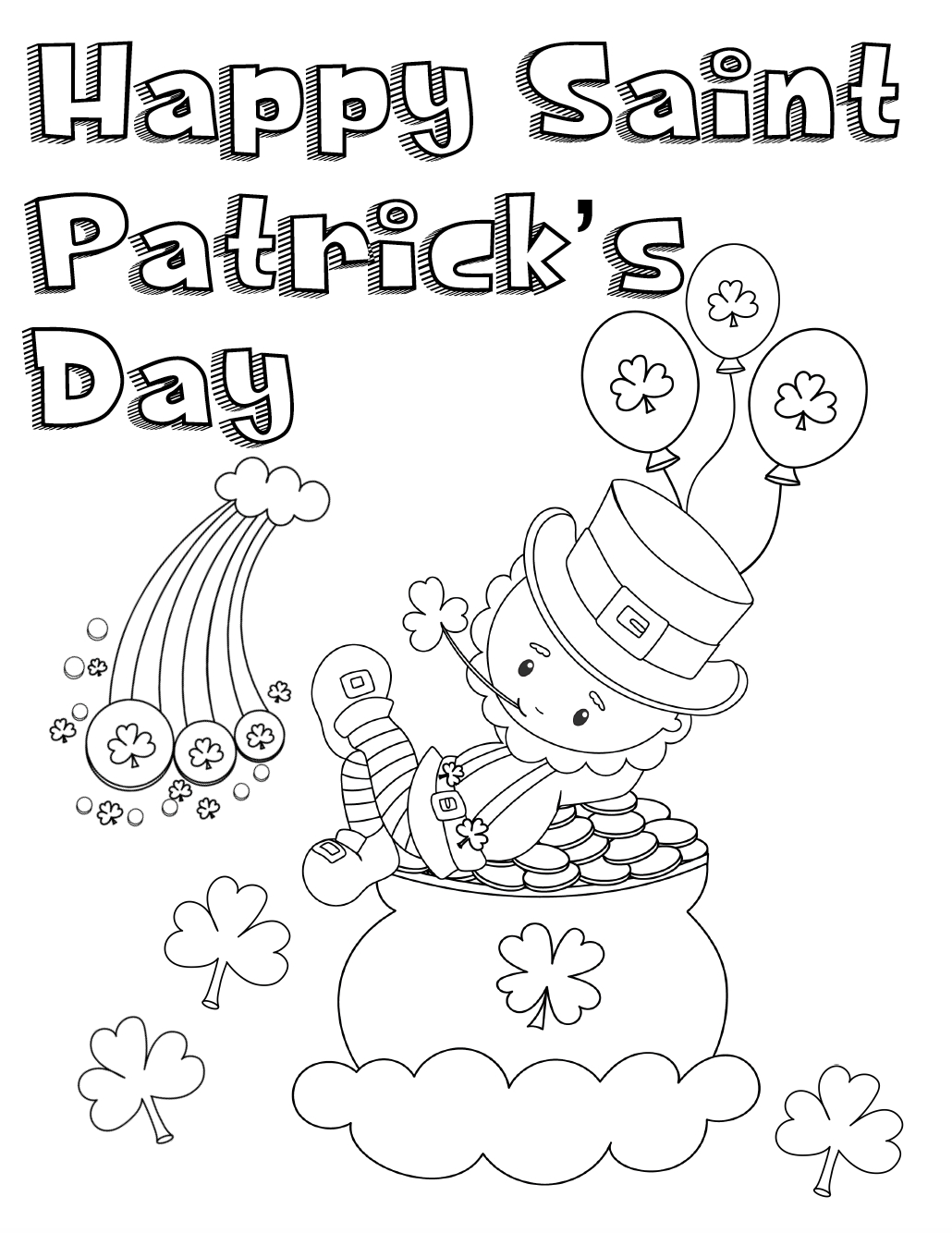 Free Printable St. Patrick&amp;#039;s Day Coloring Pages: 4 Designs! - Free Printable Saint Patrick Coloring Pages