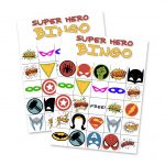 Free Printable Super Hero Bingo Party   Free Printable Superhero Pictures