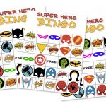Free Printable Super Hero Bingo Party   Free Printable Superhero Pictures