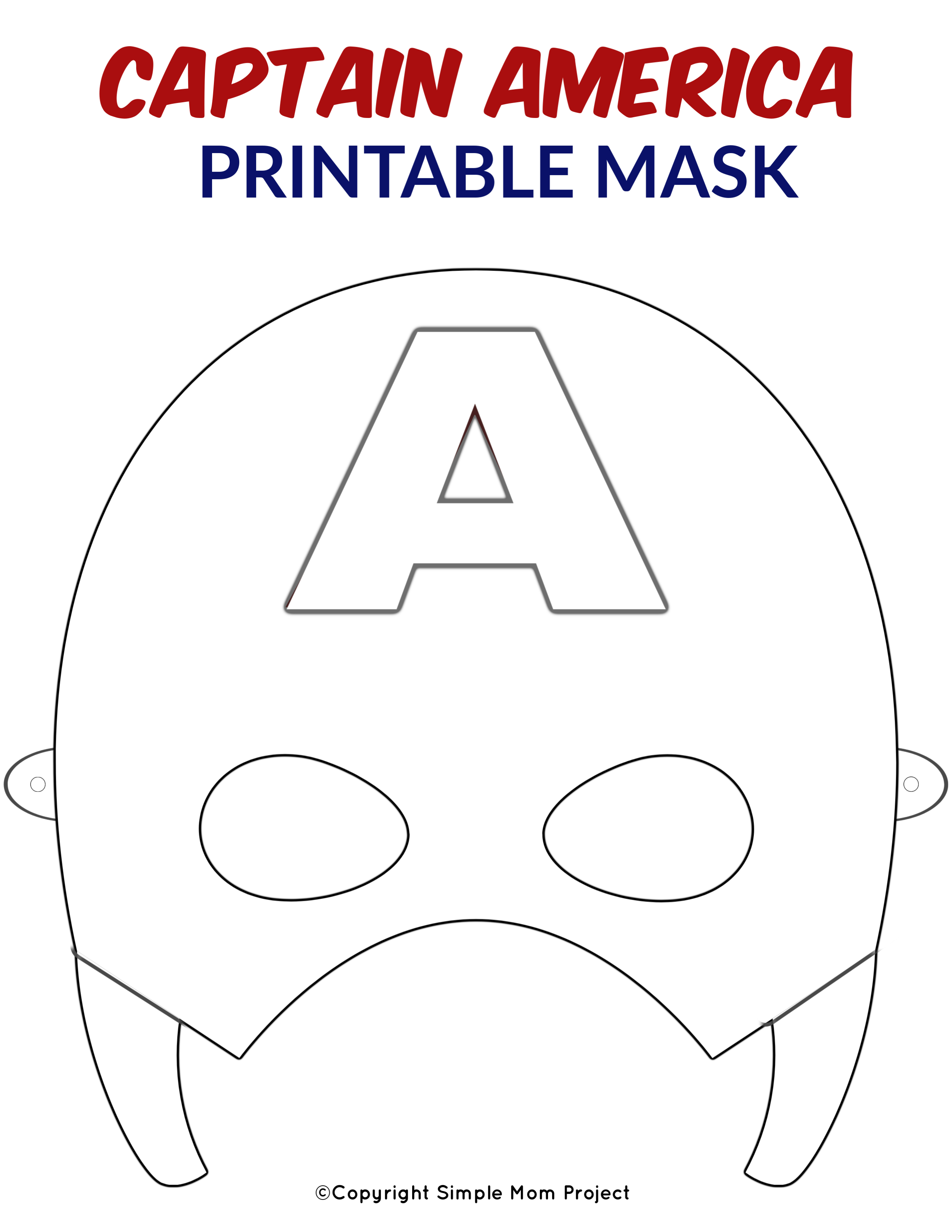 Free Printable Superhero Face Masks For Kids - Simple Mom Project - Free Printable Face Masks