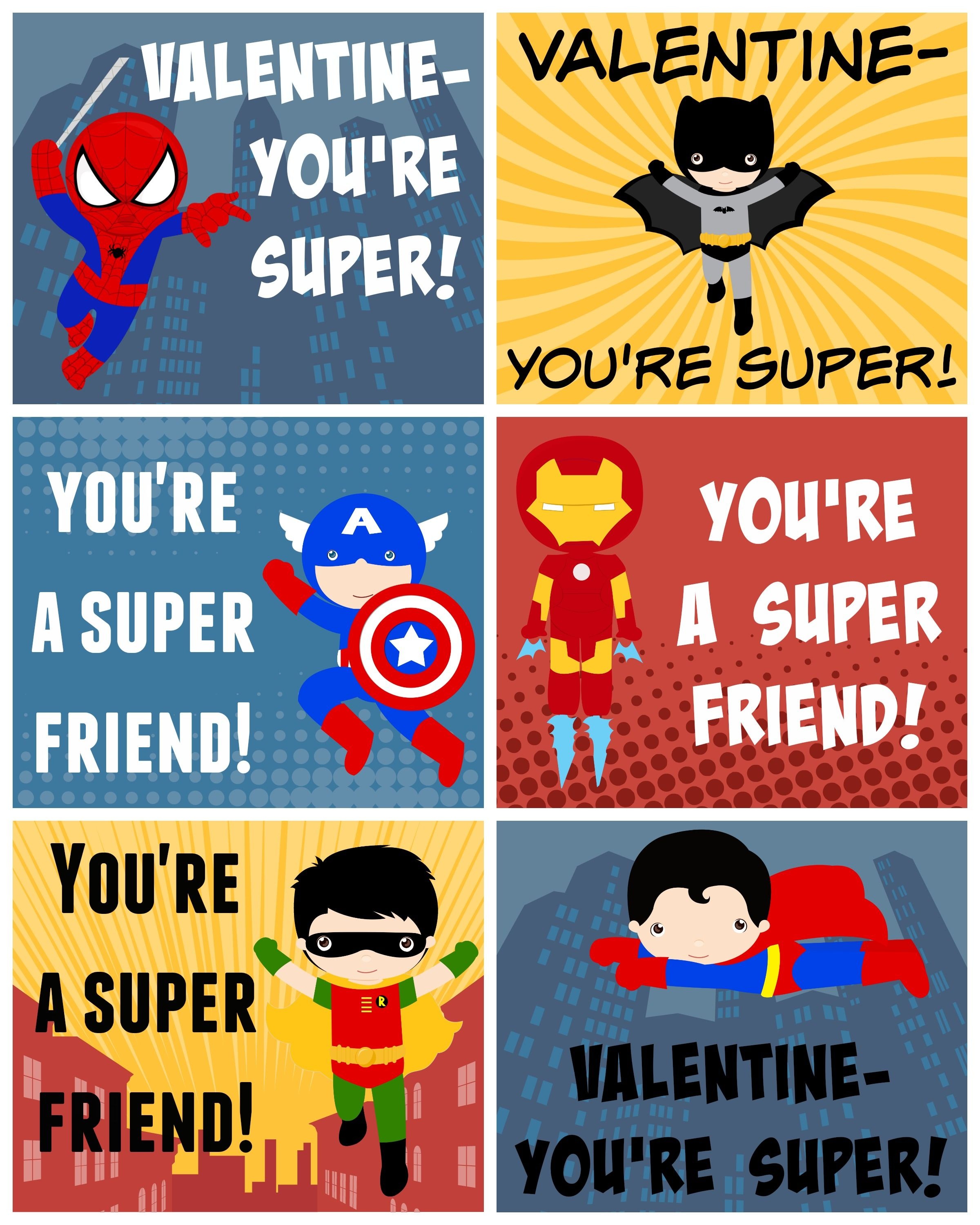 Free Printable Superhero Valentines | Bloggers&amp;#039; Best Diy Ideas - Free Printable Superman Valentine Cards