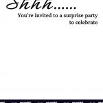 Free Printable Surprise Birthday Invitations – Bagvania Free   Free Printable Surprise Party Invitation Templates