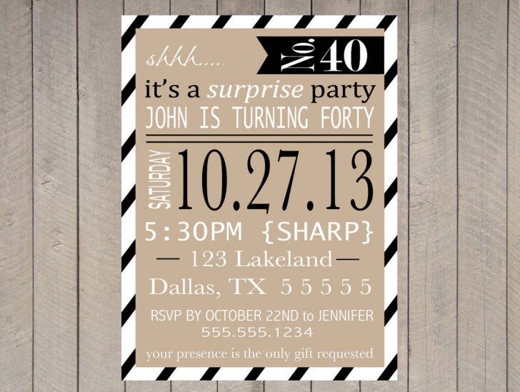 Free Printable Surprise Party Invitations