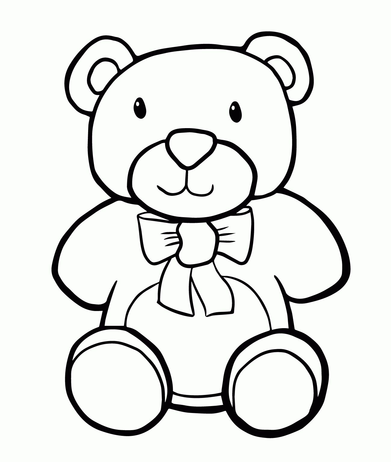 Free Printable Teddy Bear Coloring Pages For Kids - Coloring Home - Teddy Bear Coloring Pages Free Printable