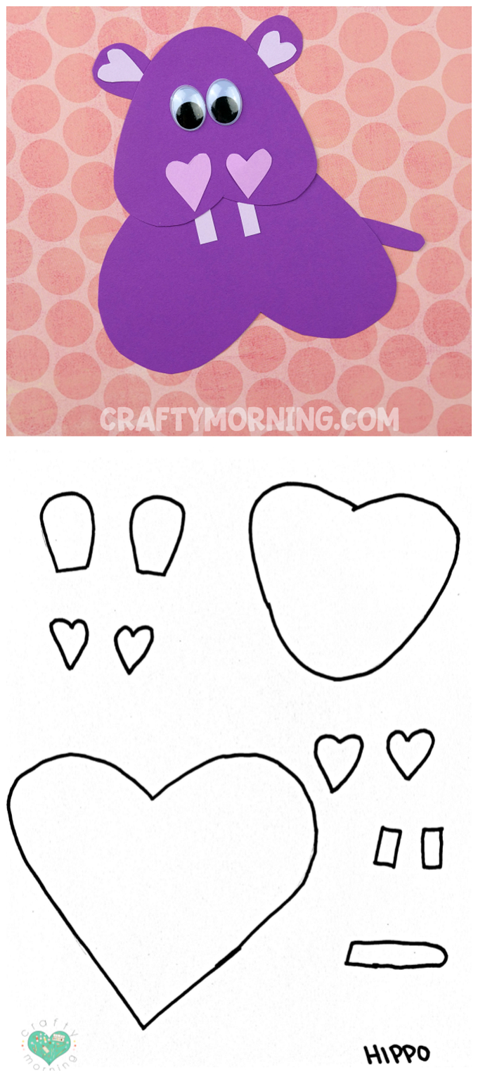Free Printable Templates Of Heart Shape Animals - Crafty Morning - Free Printable Heart Templates