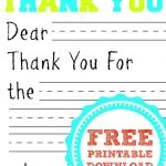 Free Printable Thank You Card | Kids Thank You Note Templates   Thank You Card Free Printable Template
