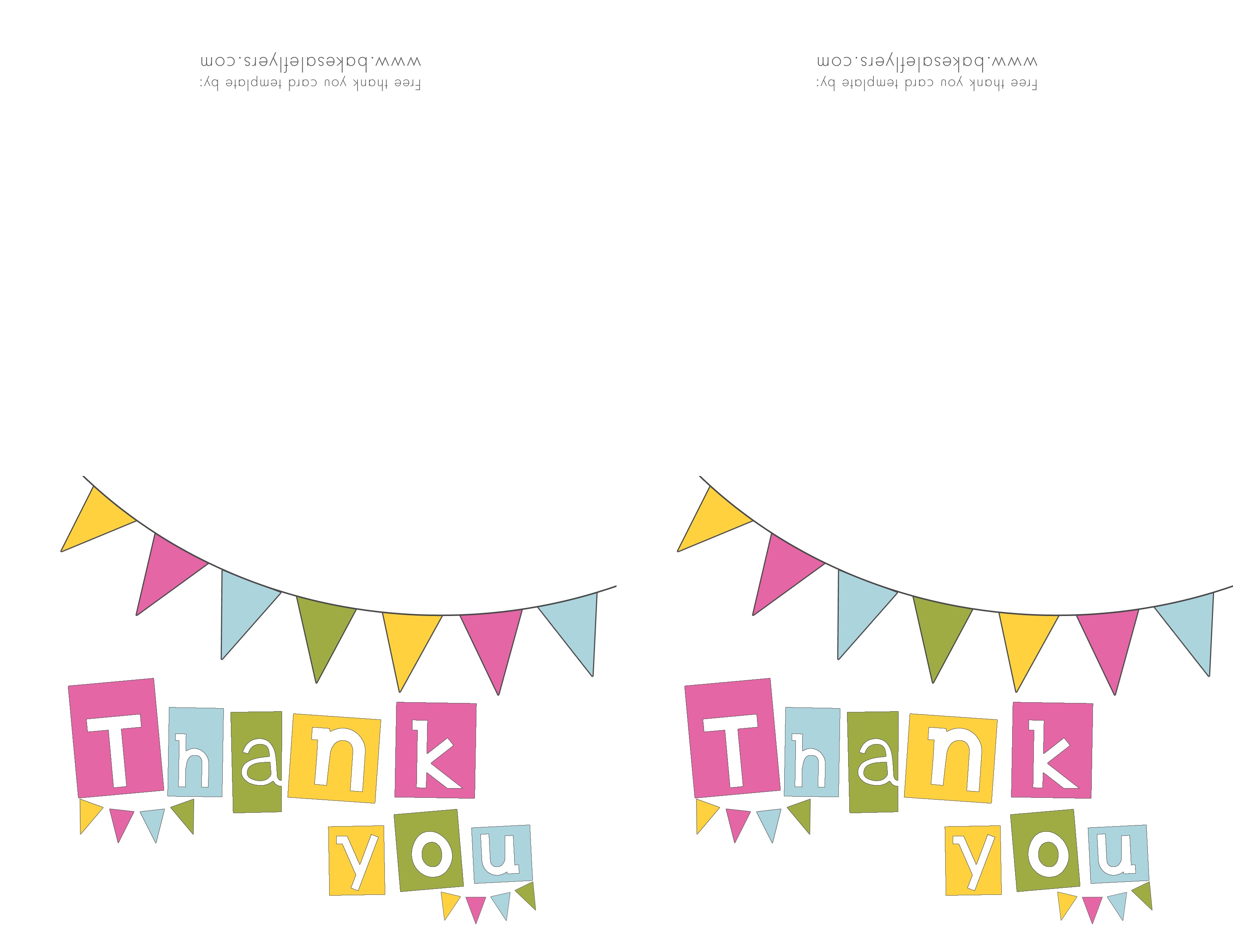 Free Printable Thank You Cards | Bake Sale Flyers – Free Flyer Designs - Thank You Card Free Printable Template