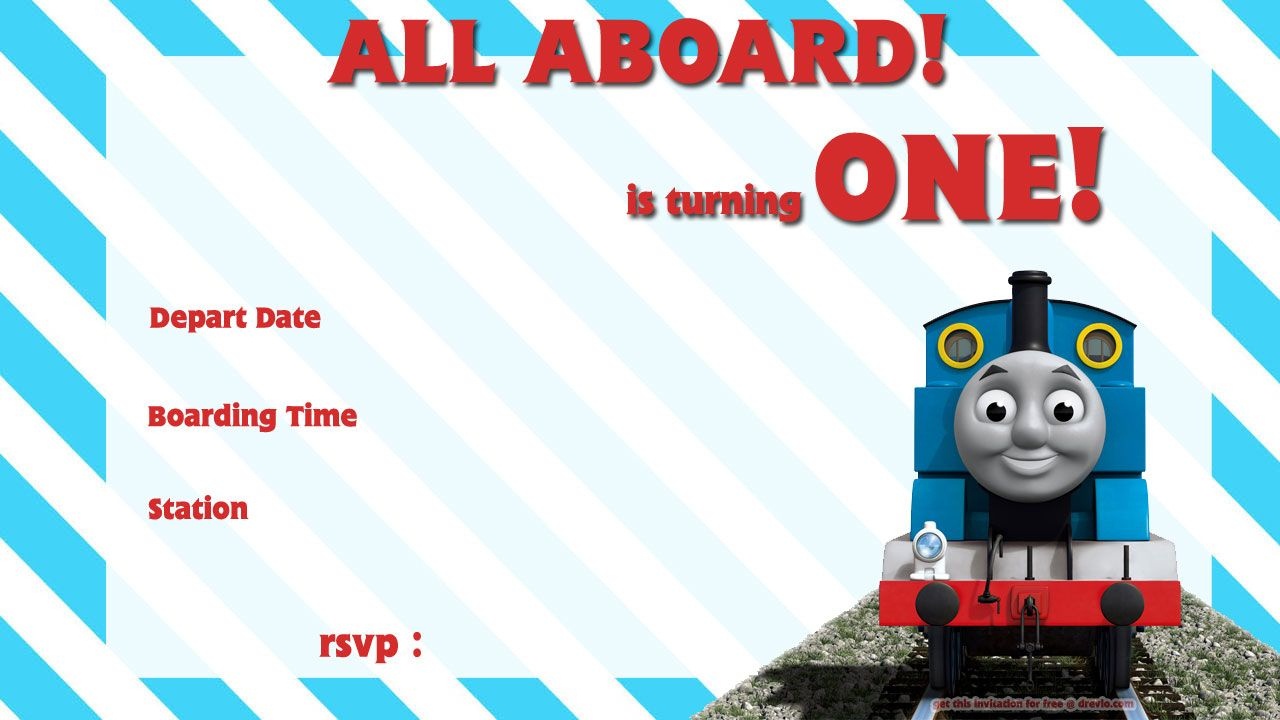 Free Printable Thomas The Train 1St Birthday | Free Printable - Thomas Invitations Printable Free