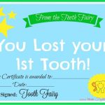 Free Printable Tooth Fairy Certificate | 40 | Tooth Fairy   Free Printable First Lost Tooth Certificate