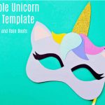 Free Printable Unicorn Mask   Coloring Page And Template   Free Printable Paper Masks
