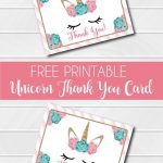 Free Printable Unicorn Thank You Cards | Addie's Wishes | Unicorn   Free Printable Mermaid Thank You Cards