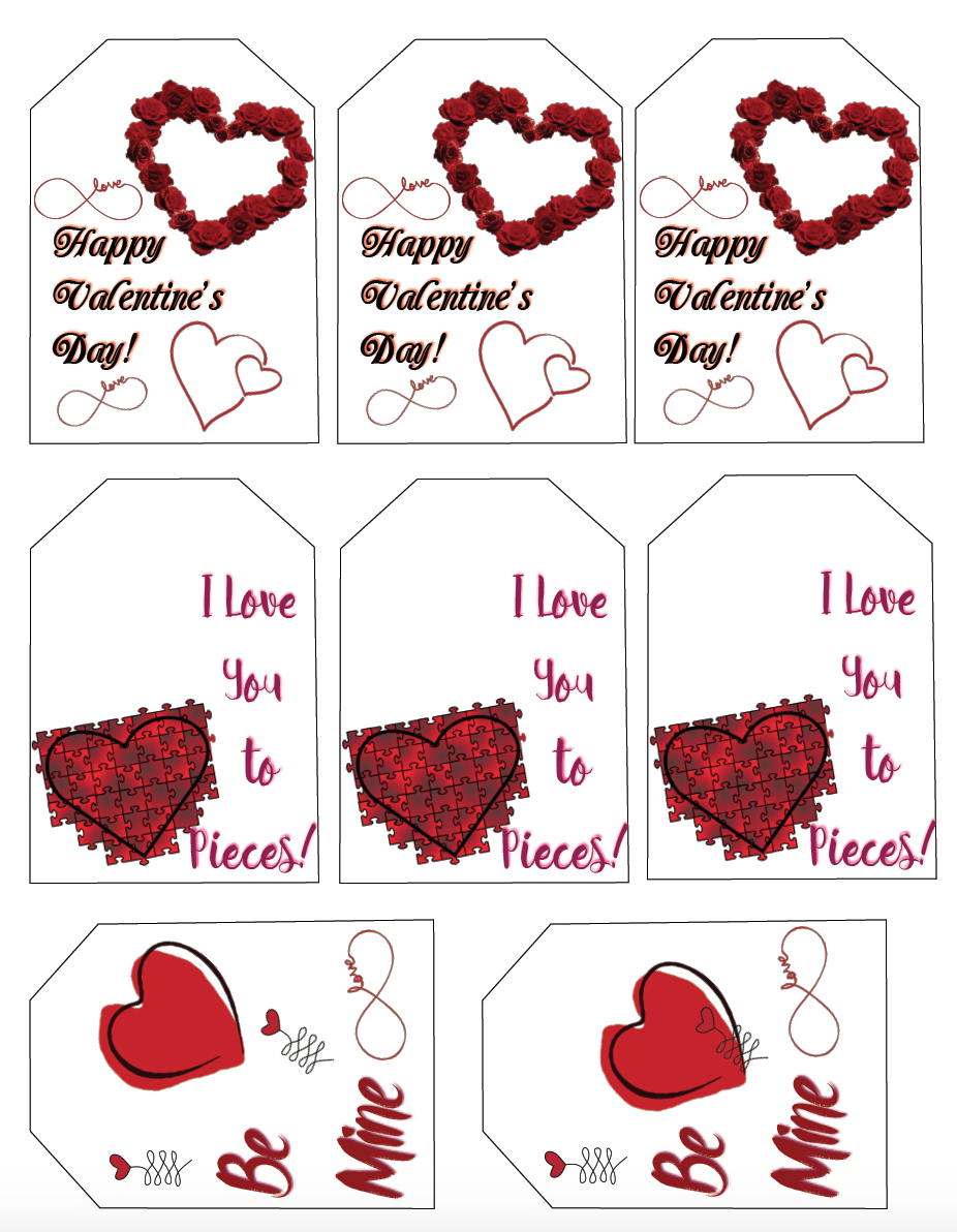 Free Printable Valentine&amp;#039;s Day Gift Tags: Multiple Designs &amp;amp; Sizes - Free Printable Heart Labels