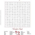 Free Printable   Valentine's Day Or Wedding Word Search Puzzle In   Free Printable Valentine Word Search For Adults