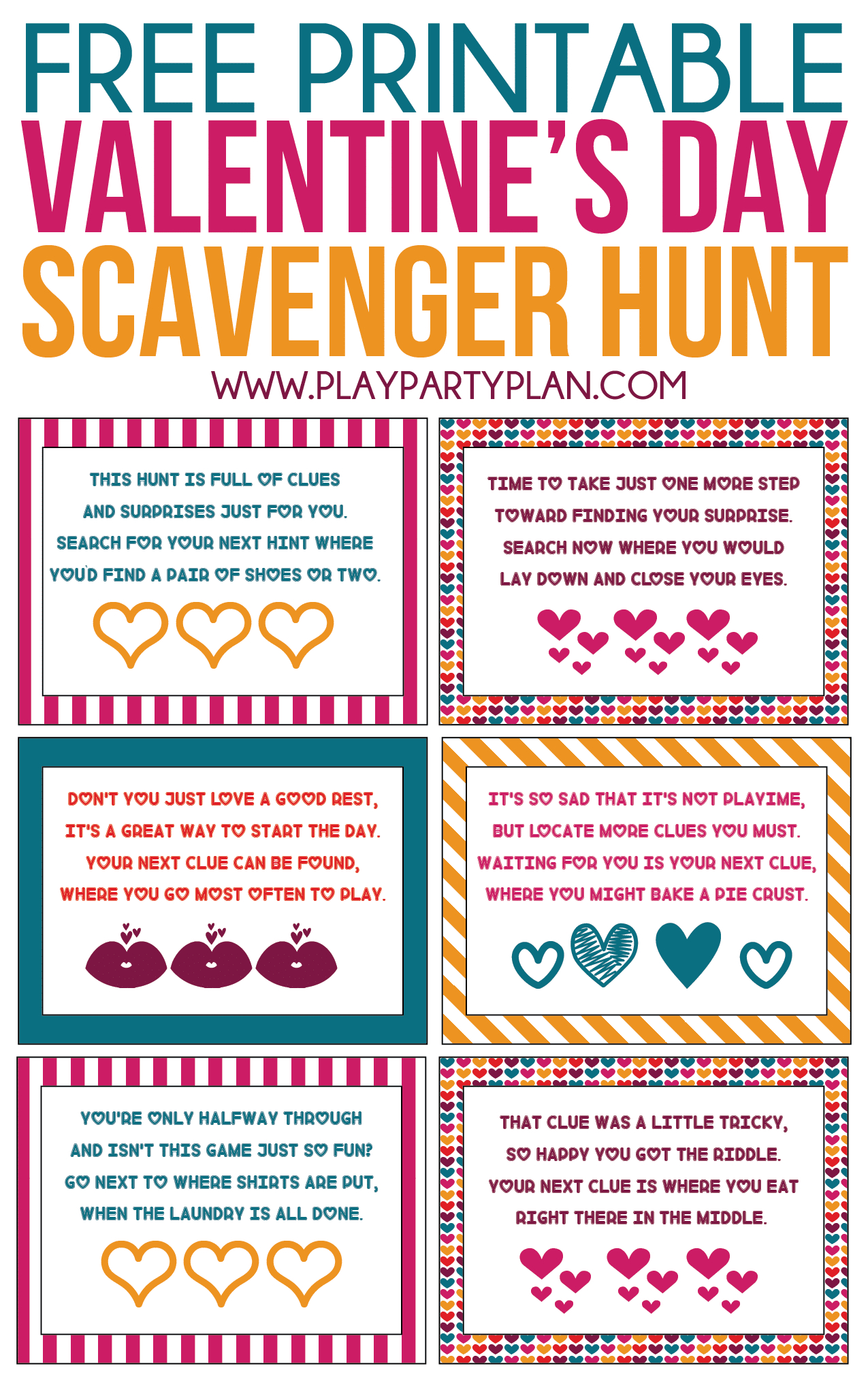 Free Printable Valentine&amp;#039;s Day Scavenger Hunt Kids &amp;amp; Adults Will Love - Free Printable Scavenger Hunt For Kids