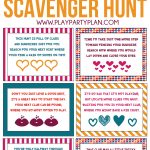 Free Printable Valentine's Day Scavenger Hunt Kids & Adults Will Love   Free Printable Valentine Games For Adults