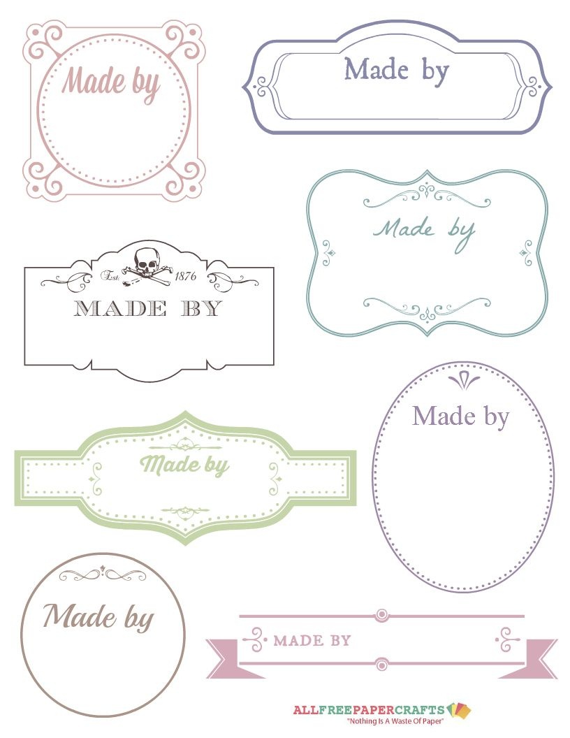 Free Printable Victorian Labels For Handmade Crafts | Printables - Free Printable Labels